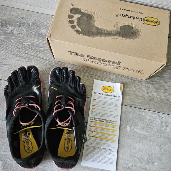 Vibram Fivefingers KSO EVO Black/Rose Womens EU size 36 = US 6.5-7 New w/box - Picture 7 of 16